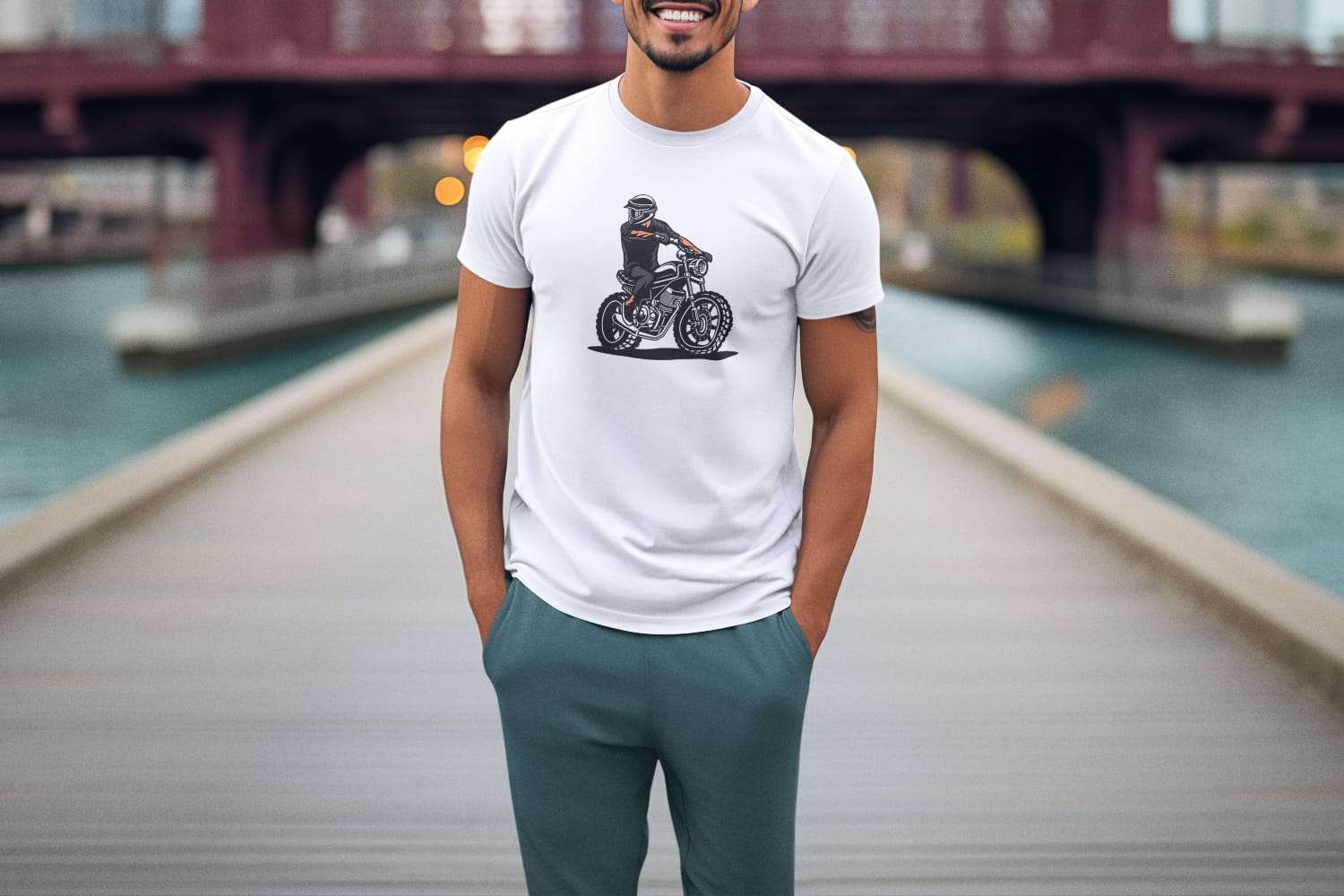 Minimal Mood Graphic Tee – White